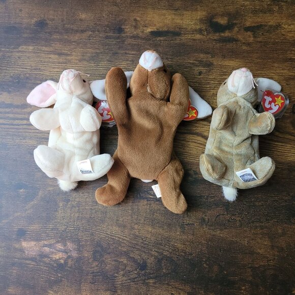 Ty Beanie Babies Nibbler Ears Nibbly The Rabbit's Vintage NWT - Picture 3 of 9